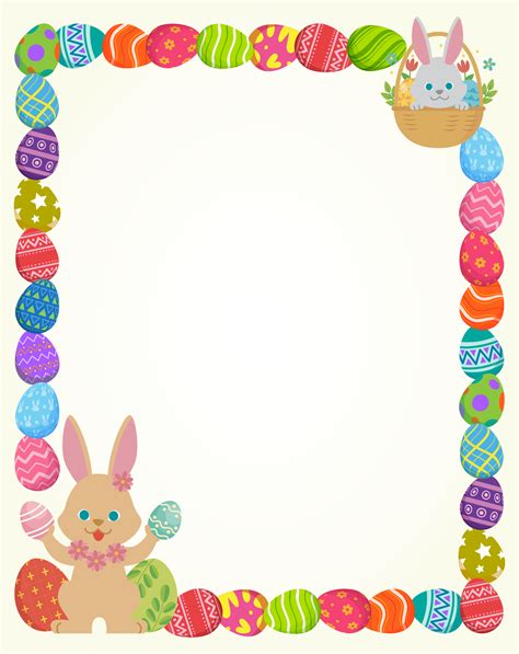 Example of Easter border printables