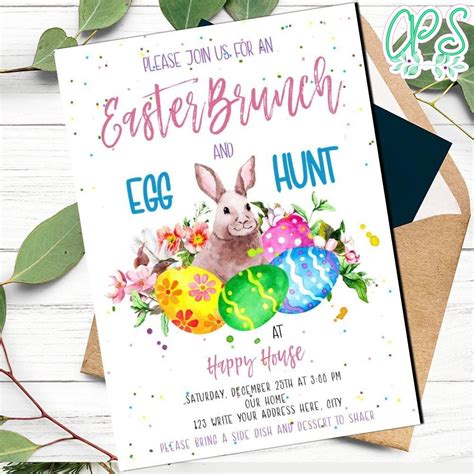 Easter brunch invitation template