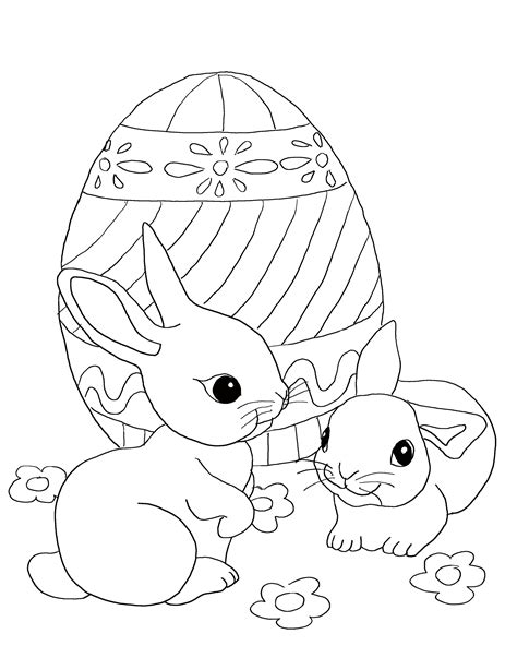 Easter Bunny Coloring Pages for Kids