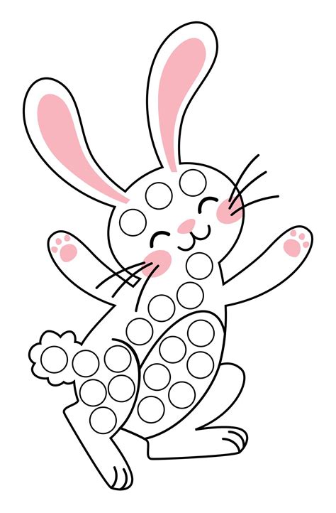 Easter bunny do-a-dot printable