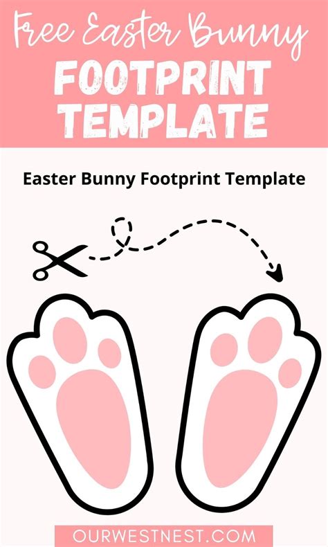 Easter Bunny Footprint Template 10