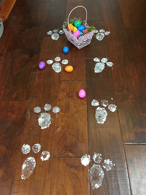 Easter Bunny Footprints on Floors