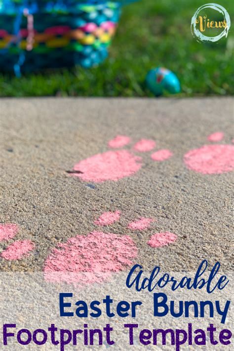 Easter Bunny Footprints on Sidewalks