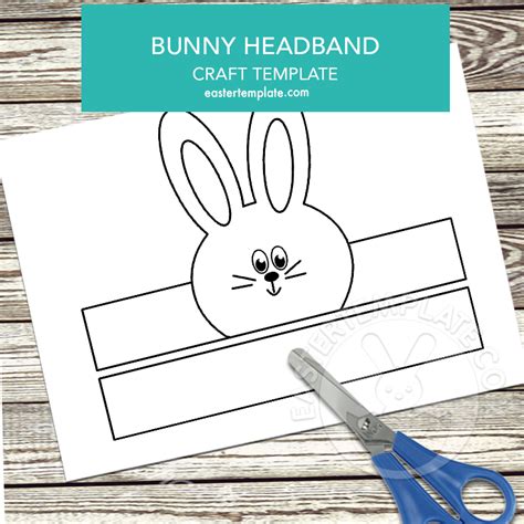 Easter Bunny Headband Template for Kids