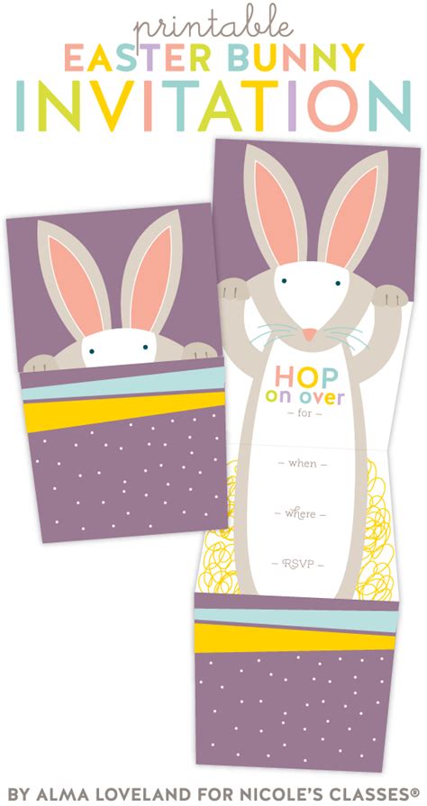 Easter Bunny Invitation Template Ideas