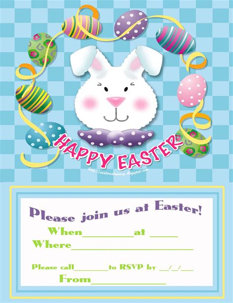 Easter Bunny Invitation Template