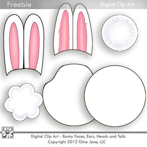 Easter Bunny Tail Template 2