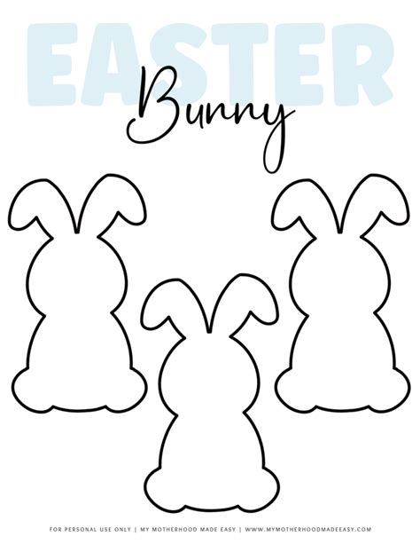 Easter Bunny Template 3