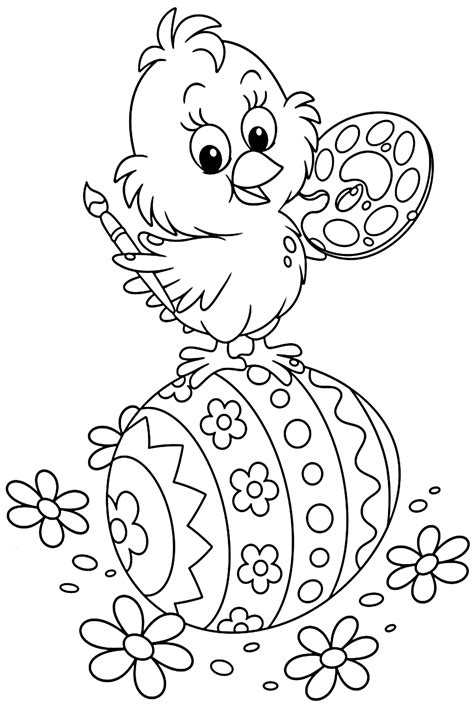 Easter Chick Coloring Pages for Kids