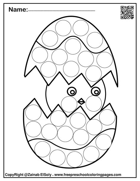 Easter chick do-a-dot printable