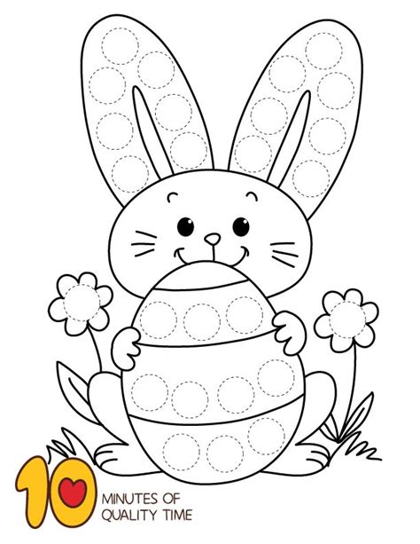 Easter chick do-a-dot printable