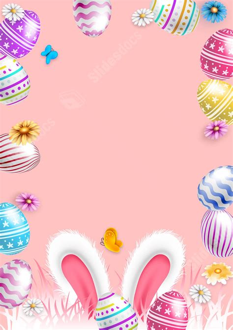 Example of Easter decorations with printable borders