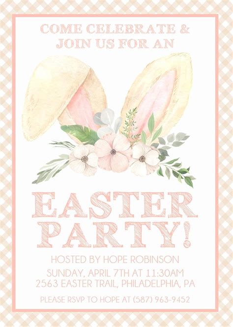 Easter Dinner Invitation Template