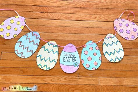 Easter Egg Garland Holder Template