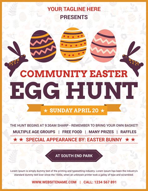 Easter Egg Hunt Flyer Template