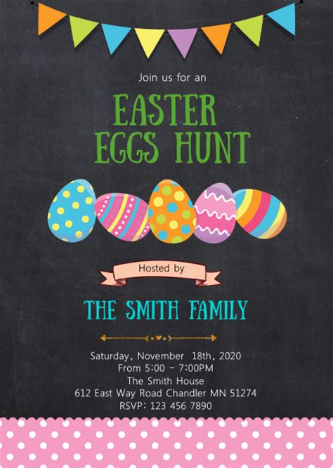 Easter Egg Hunt Invitation Template 1