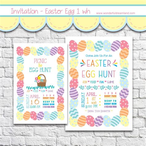 Easter Egg Hunt Invitation Template 2