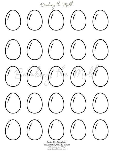 Easter Egg-Shaped Macaron Template Image