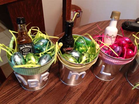 Easter gift ideas for adults, such as wine and gourmet treats