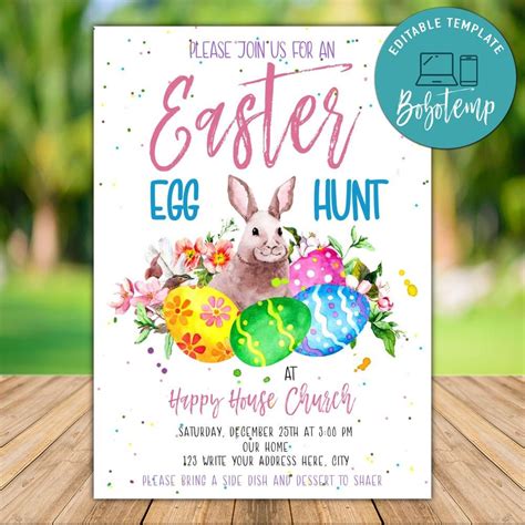 Easter Outdoor Activities Invitation Template