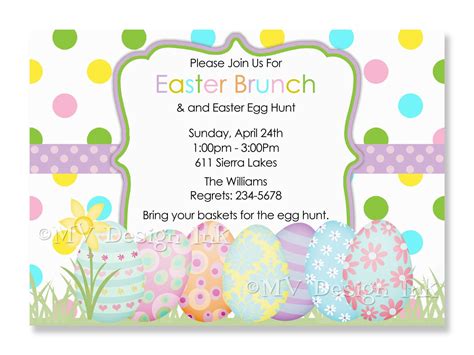 Easter Party Invitation Template Ideas