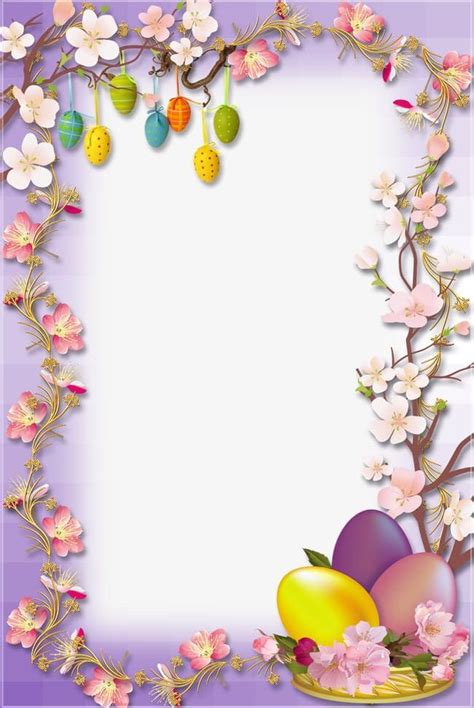 Example of Easter scrapbooking with printable borders