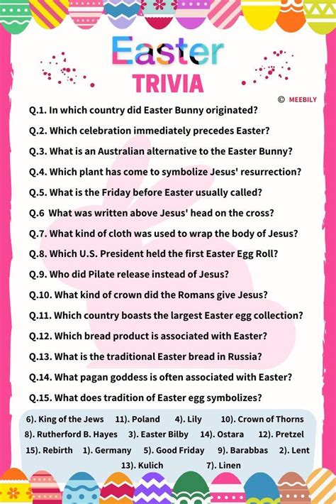 Fun Easter Trivia Questions for Families