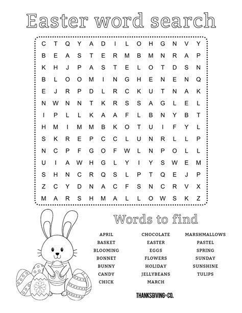 Easter word search