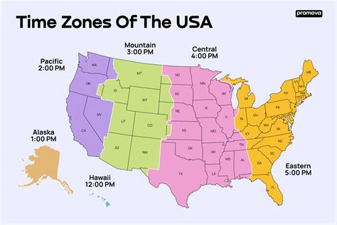 Eastern Time Zone Map