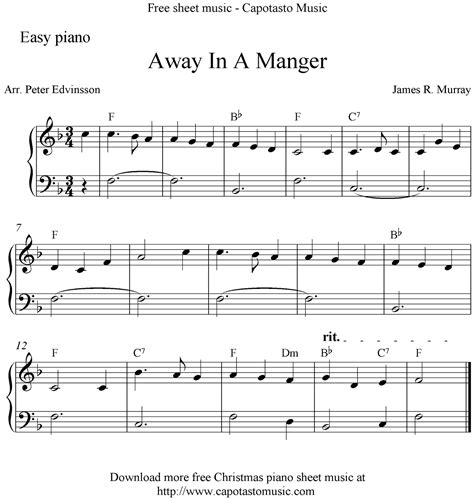 Easy Christmas piano music