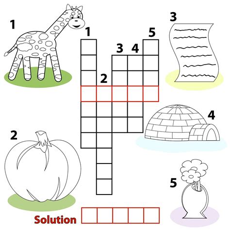 Easy Crossword Puzzles for Kids