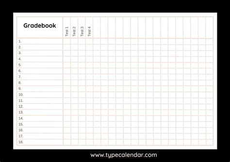 Easy Gradebook Template