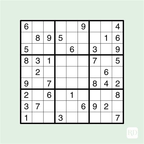 Easy Sudoku Printable Puzzle