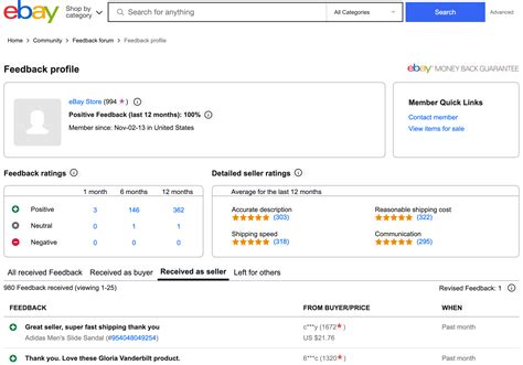 Ebay customer feedback template