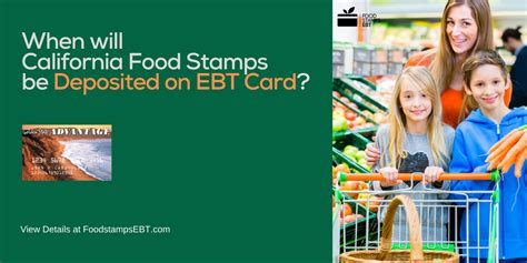 EBT Food Stamp Dates California