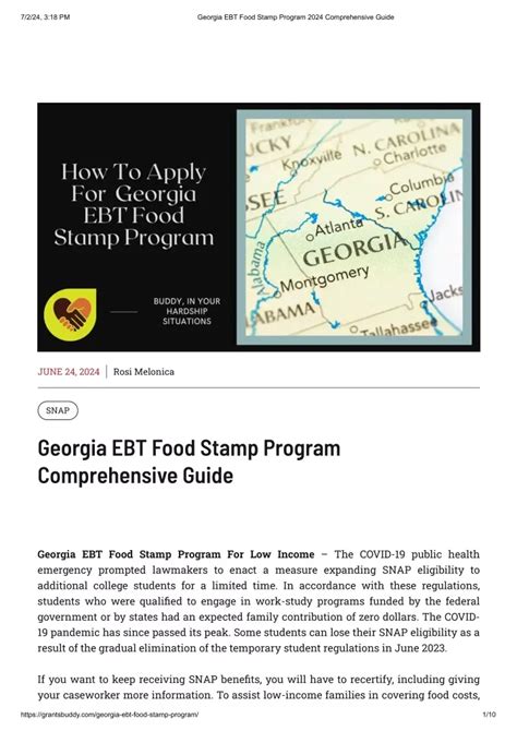 Eligibility for EBT and Food Stamps