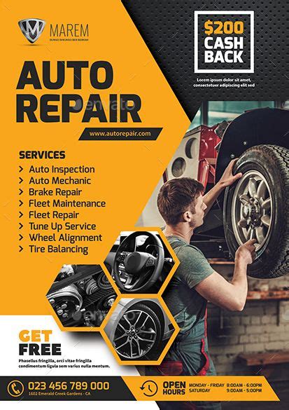 Eco-Friendly Auto Repair Shop Flyer Template