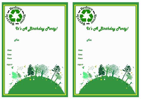 Eco-Friendly Birthday Invitation