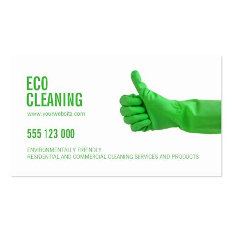 Eco-Friendly Cleaning Business Card