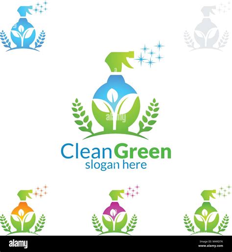 Eco-Friendly Cleaning Logos