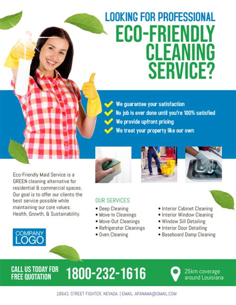 eco-friendly cleaning service flyer design