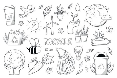 Eco-friendly coloring page