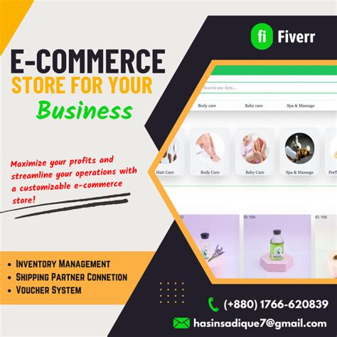 E-commerce website with a laptop