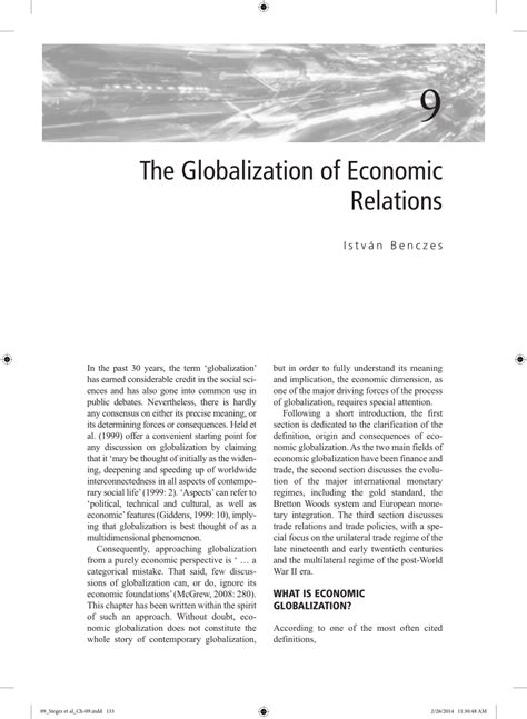 Economic relations