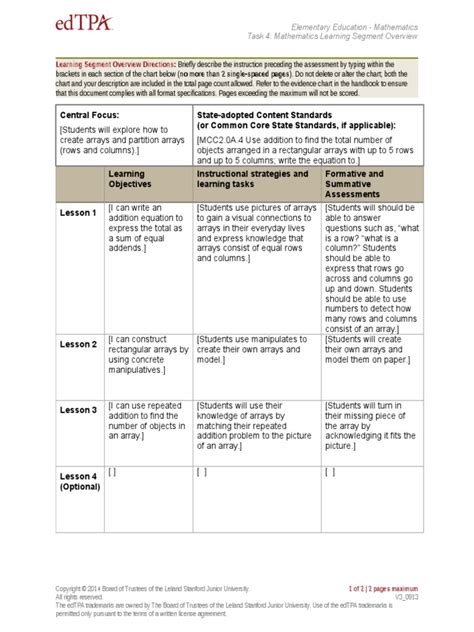 edTPA Task 1 Template Guide for Teacher Candidates