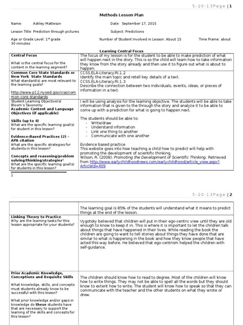 edTPA Lesson Plan Template Sample 10