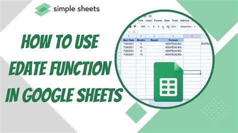 EDATE Function in Google Sheets