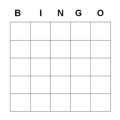 Editable Bingo Template Google Docs