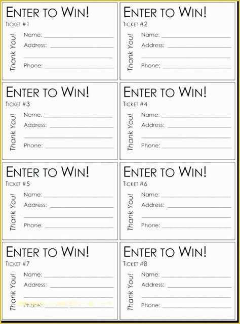 Editable Contest Entry Form Template