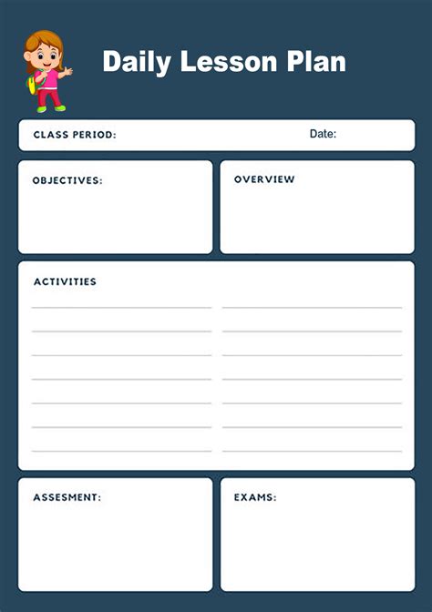 Editable Daily Lesson Plan Template